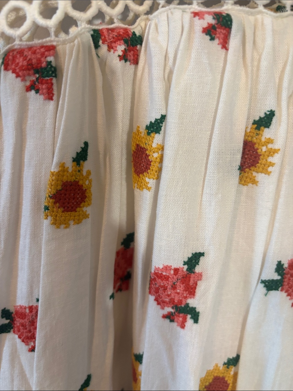 FARM Rio Cream Maxi Dress with Yellow Sunflower & Pink Rose Print - Picture 5 of 7